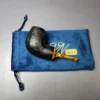 Mina Pipes Sandblasted Reverse Calabash Nosewarmer Estate Briar Pipe, Unsmoked - Image 2