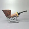 Brandon Brooks Contrast Sandblasted Dublin w/ Maple Handmade Briar Pipe, New - Image 2
