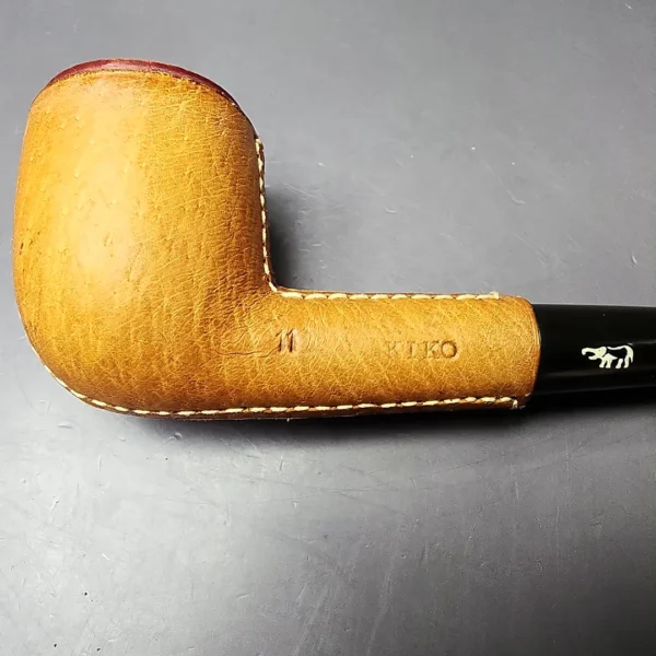 Kiko 11 Leather Wrapped Meerschaum Lined Estate Briar Pipe, Other Estates - Image 2