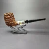 Micoli (Robert Burns) Rusticated Freehand Billiard Estate Briar Pipe, Unsmoked - Image 2