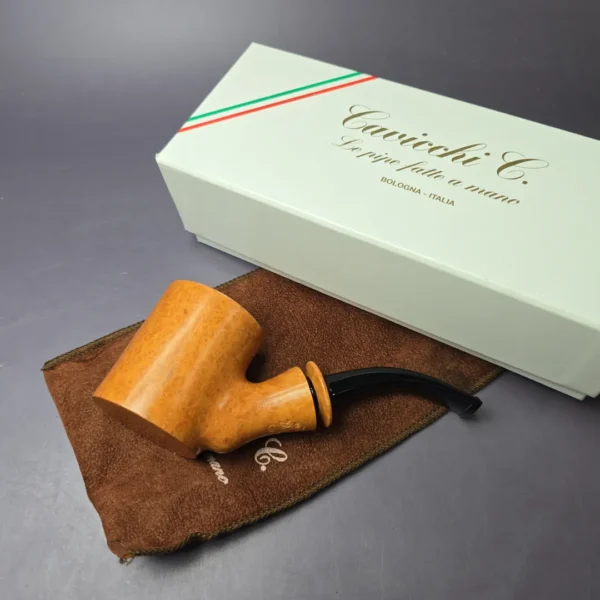 Cavicchi CCC Smooth Cherrywood Sitter Estate Briar Pipe, Italian Estates - Image 2