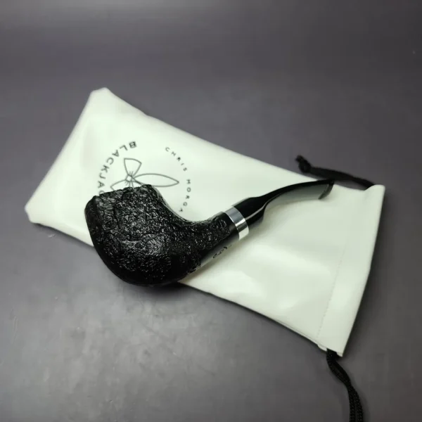 Morgan BlackJack 31 Sandblasted Panel Horn Briar Pipe, New - Image 2