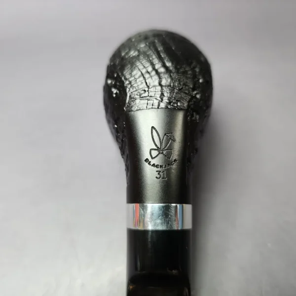 Morgan BlackJack 31 Sandblasted Panel Horn Briar Pipe, New - Image 2