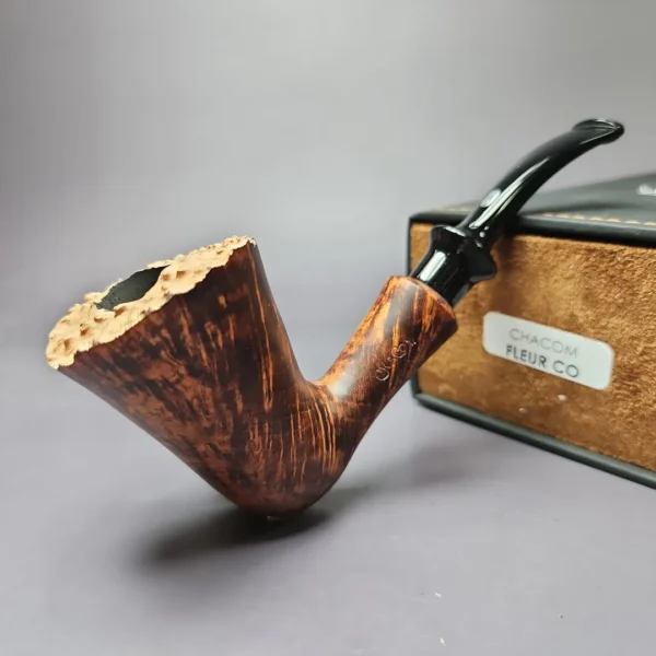 Chacom Fleur Smooth Contrast Freehand Estate Briar Pipe, Unsmoked, 9mm - Image 2