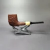 MBSD Briars by Piero Vitale Sandblasted Billiard w/ Olivewood Briar Pipe, New - Image 2