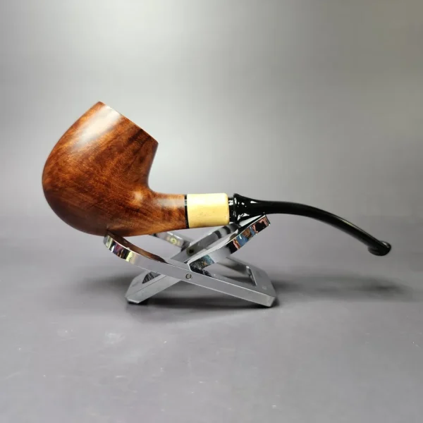 MBSD Briars by Piero Vitale Smooth Brandy w/ Olivewood Briar Pipe, New - Image 2