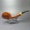 C-Pipe Smooth Long Shank Blowfish w/ Boxwood Handmade Briar Pipe, New - Image 2