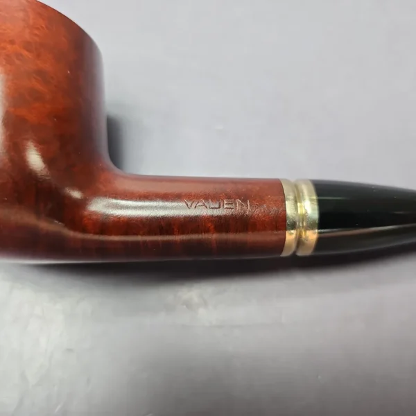 Vauen 3743 Smooth Hawkbill w/ Brass Estate Briar Pipe, Unsmoked, 9mm - Image 2