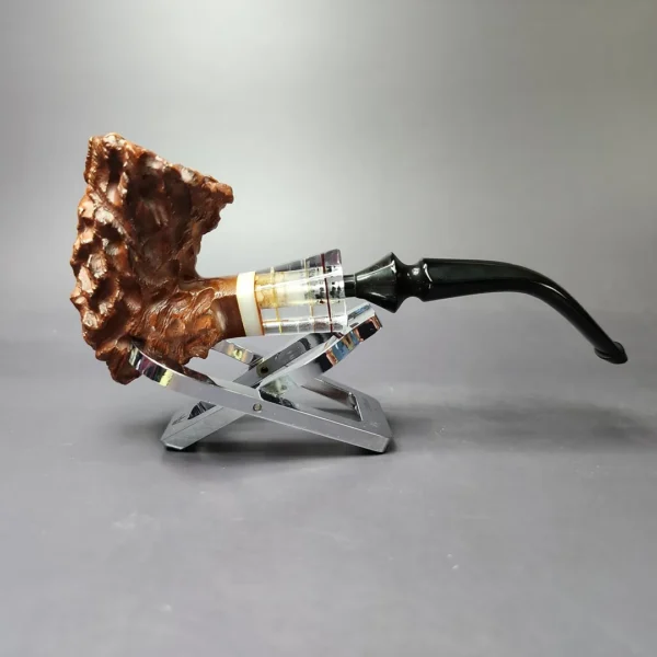 Micoli (Robert Burns) Rusticated Freehand Estate Briar Pipe, Unsmoked - Image 2