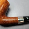 Castleford Smooth Bent Billiard w/ Silver Estate Briar Pipe, English Estates - Image 2