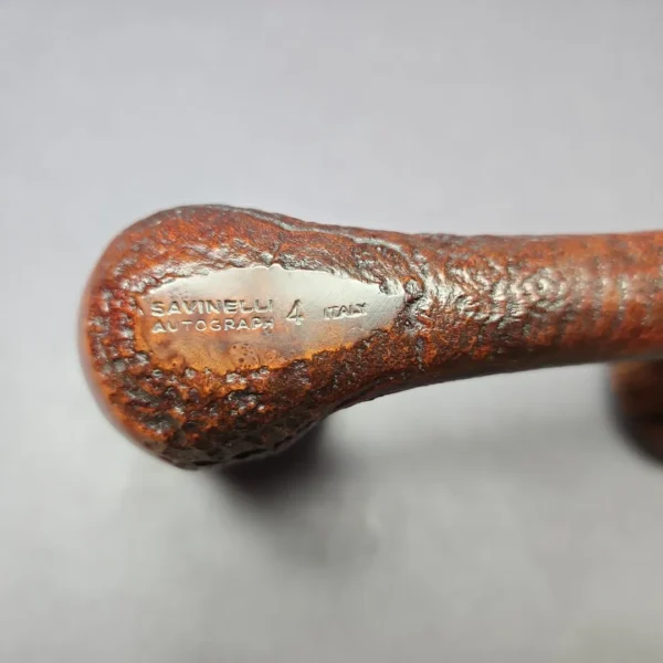 Savinelli Autograph 4 Partially Sandblasted Freehand Estate Briar Pipe, Italian Estates - Image 2