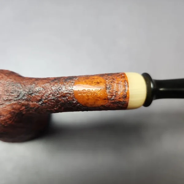 Gregor Lobnik Contrast Sandbasted Dublin w/ Horn Estate Briar Pipe, Unsmoked - Image 2