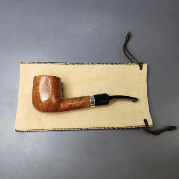 Gigi Fiamma Smooth Panel Billiaed Estate Briar Pipe, Unsmoked, 9mm - Image 2