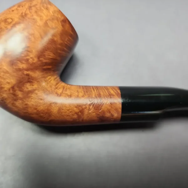 Gigi Infinity Smooth Bent Billiard Estate Briar Pipe, Unsmoked, 9mm - Image 2