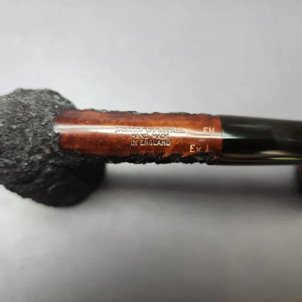 James Upshall Bark EXL Rusticated Dublin Estate Briar Pipe, Unsmoked - Image 2