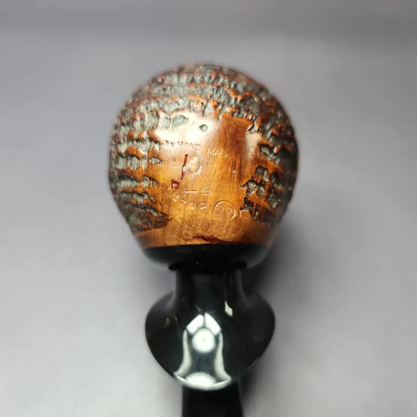 HS Studio Sandblasted Reverse Calabash Nosewarmer Estate Briar Pipe, Unsmoked - Image 2