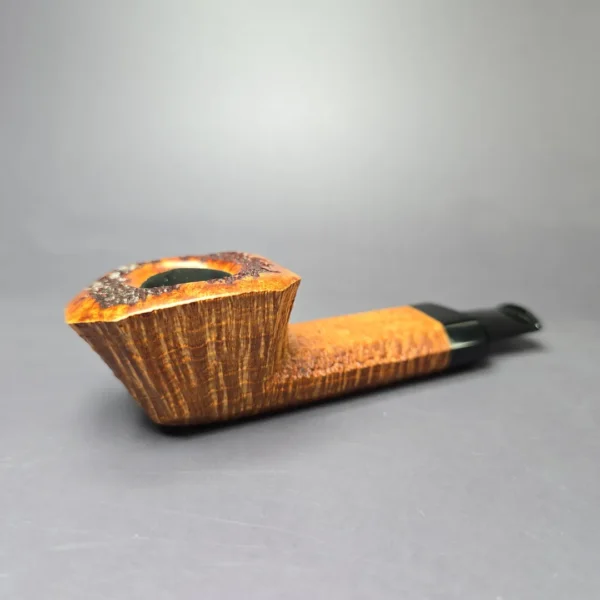 Christian Ruetz Sandblasted Squat Panel Dublin Handmade Briar Pipe, New - Image 2
