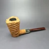 Pipe Tristan Ammonite Rusticated Dublin w/ Silver Handmade Briar Pipe, New - Image 2