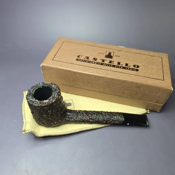 Castello Sea Rock Briar G 32 Rusticated Canadian Estate Briar Pipe, Unsmoked - Image 2