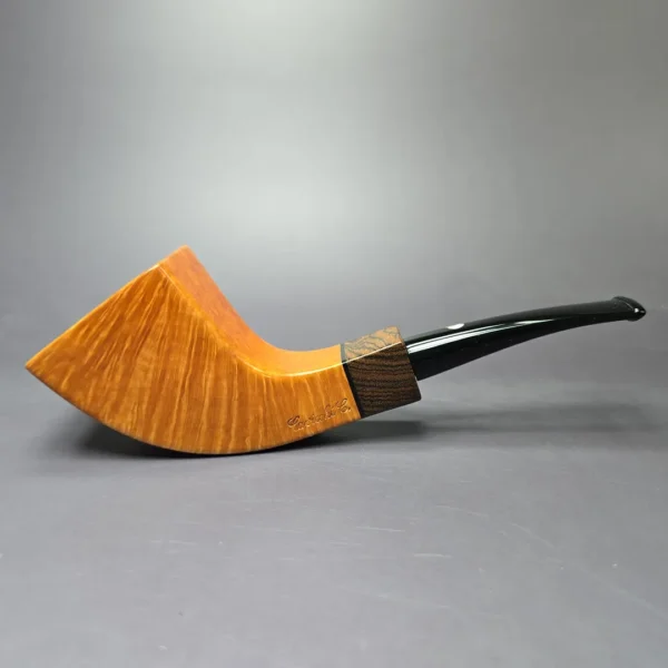 Cavicchi CCCC Grade Smooth Horn w/ Bocote Estate Briar Pipe, Unsmoked - Image 2