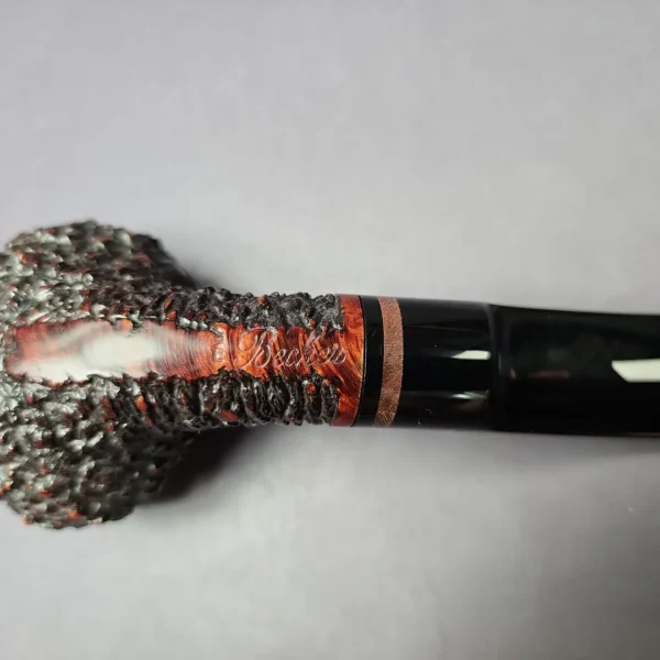 Becker (Paolo) Rusticated Squat Rhodesian Estate Briar Pipe, Italian Estates - Image 2