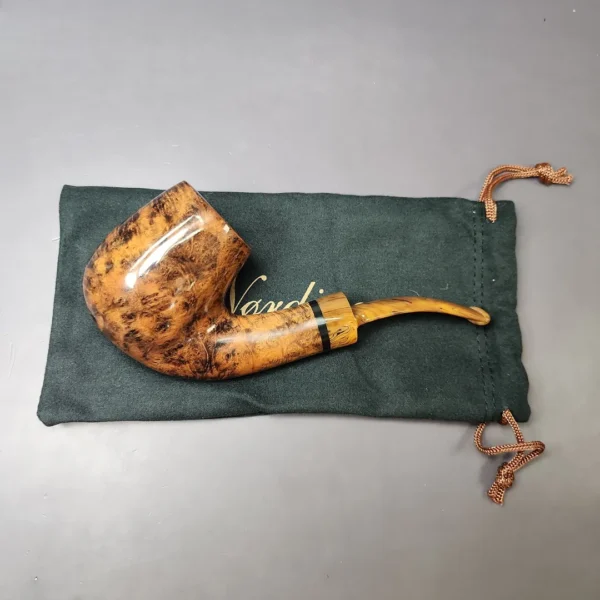 Nording A XL Smooth Bent Billiard Estate Briar Pipe, Unsmoked - Image 2
