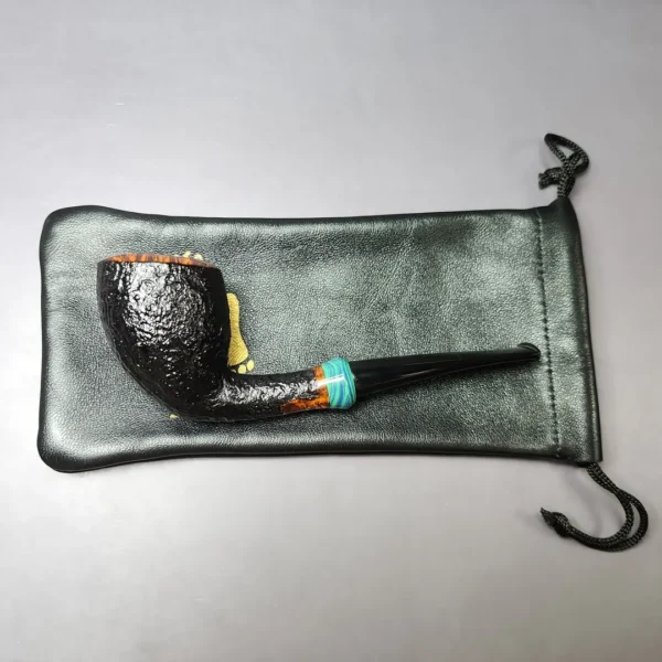 Sara Eltang by Tom Eltang Part Sandblasted Dublin Estate Briar Pipe, Unsmoked - Image 2