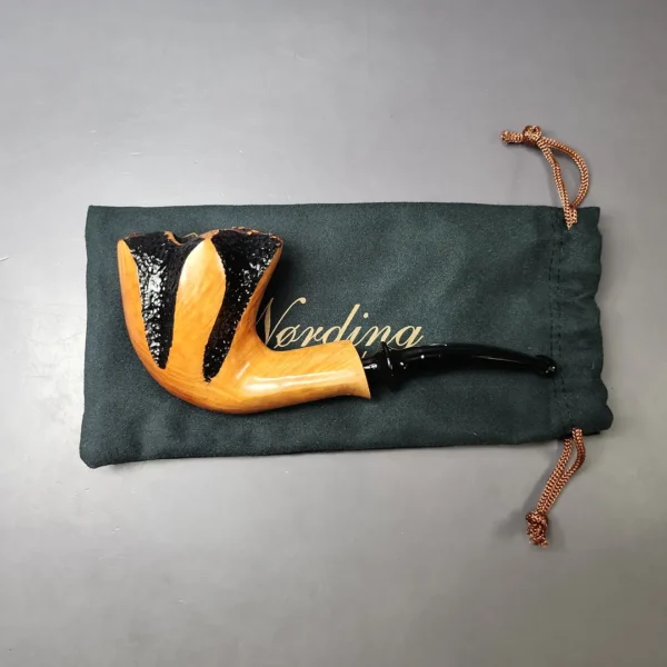 Nording Partially Rusticated Fluted Freehand Estate Briar Pipe, Unsmoked - Image 2