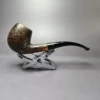 Stanwell Deluxe 83 Sandblasted Bent Billiard Estate Briar Pipe, Danish Estates - Image 3
