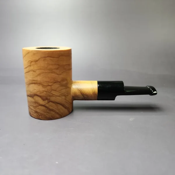 Mario Grandi Smooth Olive Wood Poker Estate Briar Pipe, Italian Estates - Image 3