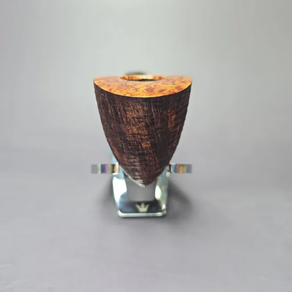Brandon Brooks Contrast Sandblasted Dublin w/ Maple Handmade Briar Pipe, New - Image 3