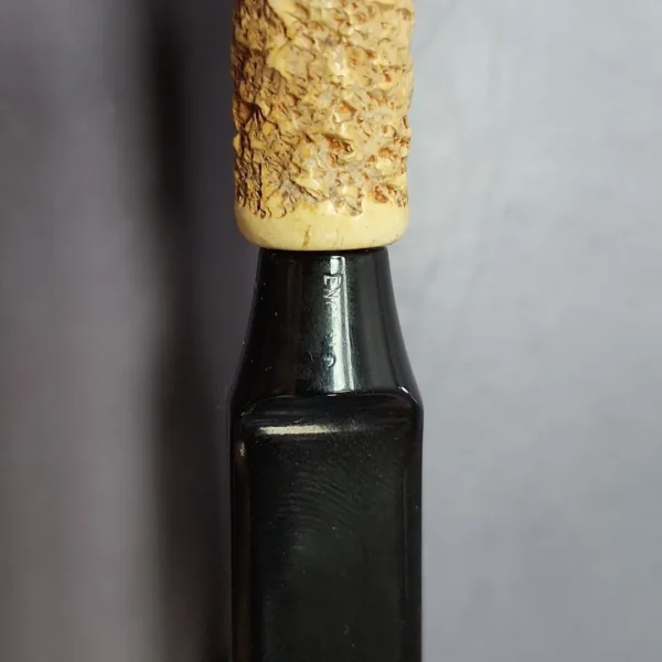 Barling Rusticated Zulu African Block Meerschaum Estate Pipe, English Estates - Image 3