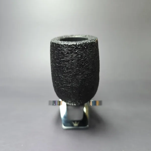 Chheda Sandblasted Billiard w/ Buckeye Burl Estate Briar Pipe, Unsmoked - Image 3