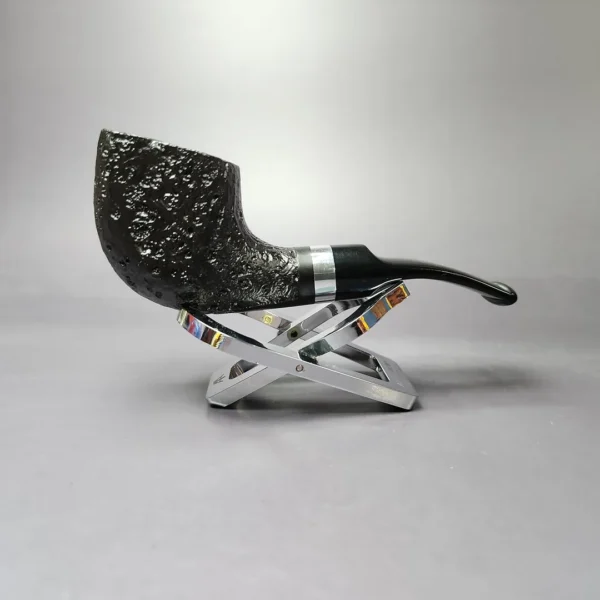 Morgan BlackJack 31 Sandblasted Panel Horn Briar Pipe, New - Image 3