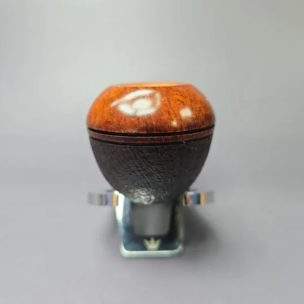 Voboril Pipes Partially Sandblasted Chubby Bulldog Estate Briar Pipe, Unsmoked - Image 3