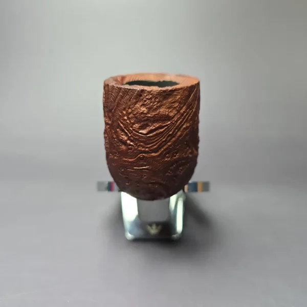 MBSD Briars by Piero Vitale Sandblasted Billiard w/ Olivewood Briar Pipe, New - Image 3