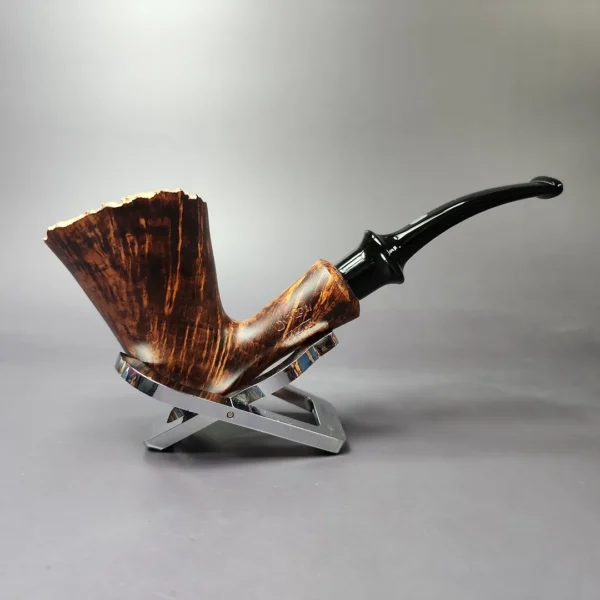 Chacom Fleur Smooth Contrast Freehand Estate Briar Pipe, Unsmoked, 9mm - Image 3