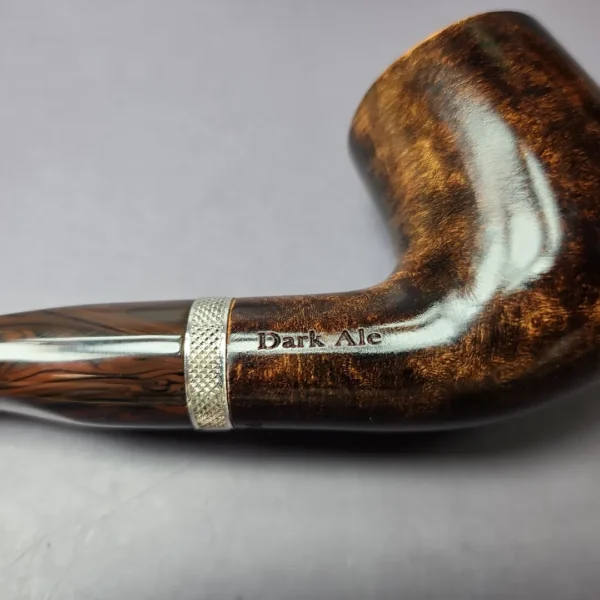 Rattray's Dark Ale 106 Smooth Bent Billiard Estate Briar Pipe, Unsmoked, 9mm - Image 3
