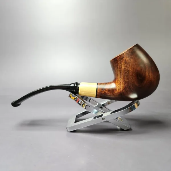 MBSD Briars by Piero Vitale Smooth Brandy w/ Boxwood Briar Pipe, New - Image 3