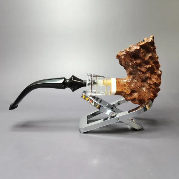 Micoli (Robert Burns) Rusticated Freehand Estate Briar Pipe, Unsmoked - Image 3
