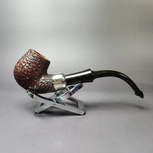 Peterson System Standard 314 Rusticated Bent Billiard Estate Briar Pipe, Irish Estates - Image 3