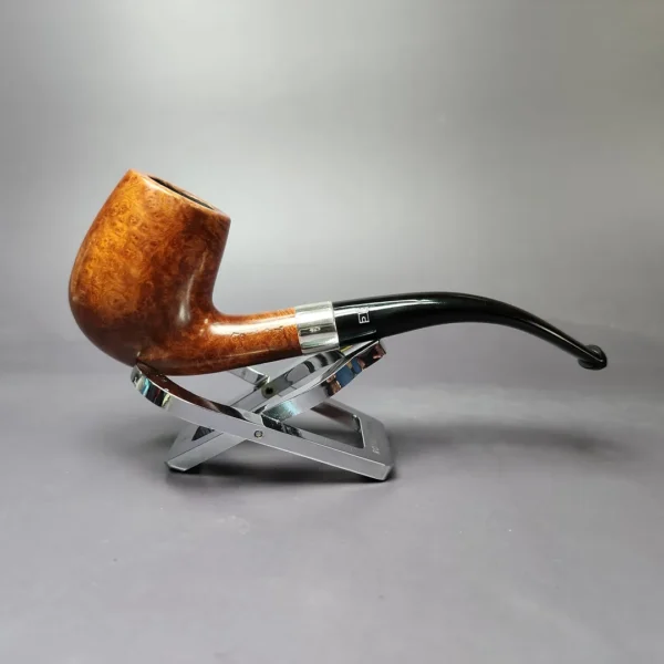 Castleford Smooth Bent Billiard w/ Silver Estate Briar Pipe, English Estates - Image 3