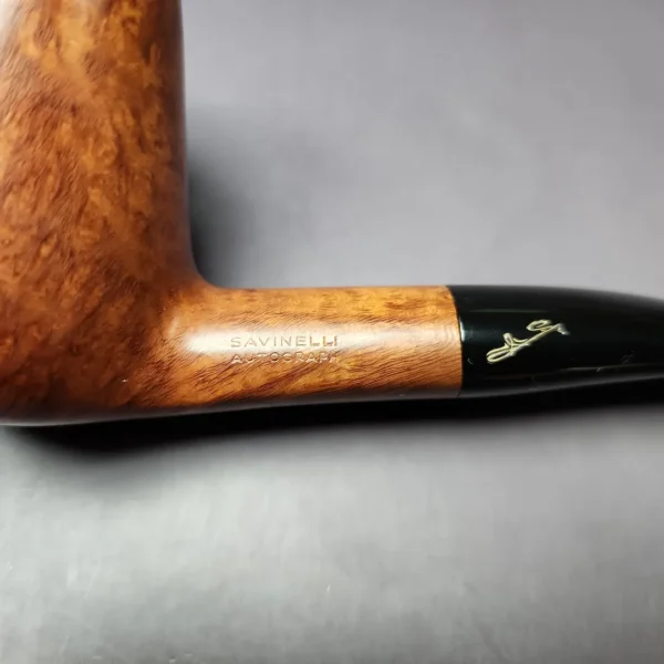 Savinelli Autograph 4 Smooth Brandy Estate Briar Pipe, Italian Estates, 6mm - Image 3