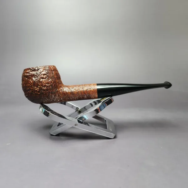 Vollmer & Nilsson Sandblasted Squat Apple Estate Briar Pipe, Unsmoked - Image 3