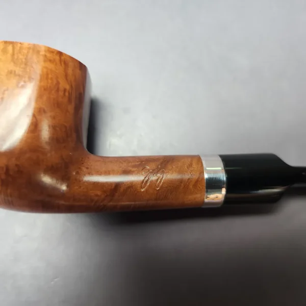 Gigi Fiamma Smooth Panel Billiaed Estate Briar Pipe, Unsmoked, 9mm - Image 3