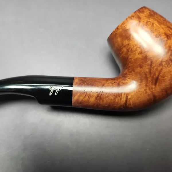 Gigi Infinity Smooth Bent Billiard Estate Briar Pipe, Unsmoked, 9mm - Image 3