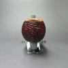 Walt Cannoy Cardinal House Morton C24 Rusticated Egg Handmade Briar Pipe, New - Image 3