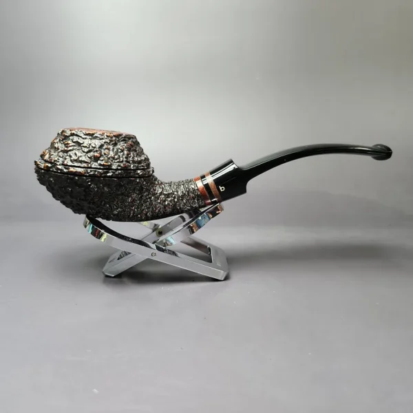 Becker (Paolo) Rusticated Squat Rhodesian Estate Briar Pipe, Italian Estates - Image 3