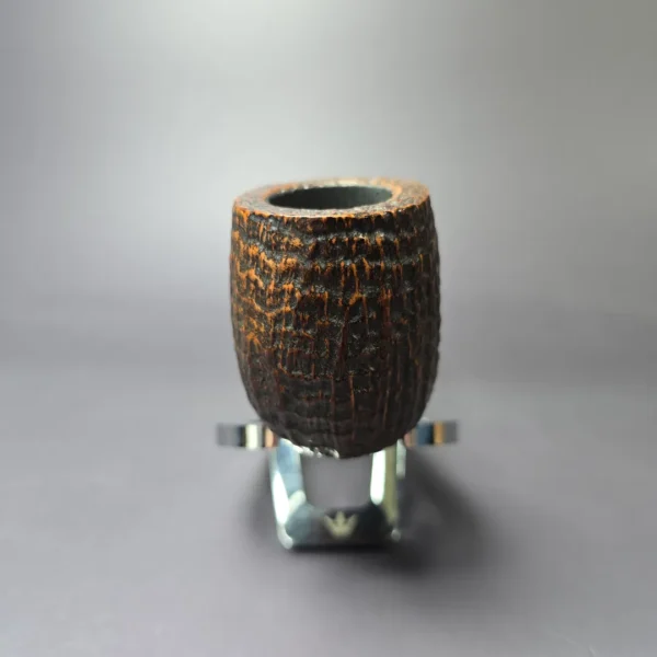 Savinelli Punto Oro 127 w/ Gold Sandblasted Billiard Estate Briar Pipe, 6mm, Unsmoked - Image 3