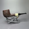 Michail Kyriazanos Contrast Sandblasted Pot w/ Ivorite Briar Pipe, Unsmoked - Image 3